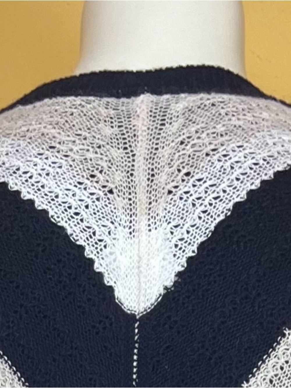 Ann Taylor Striped Open-Knit Kimono Sweater in Navy, Cream, Tan One Size NWT - Picture 5 of 13